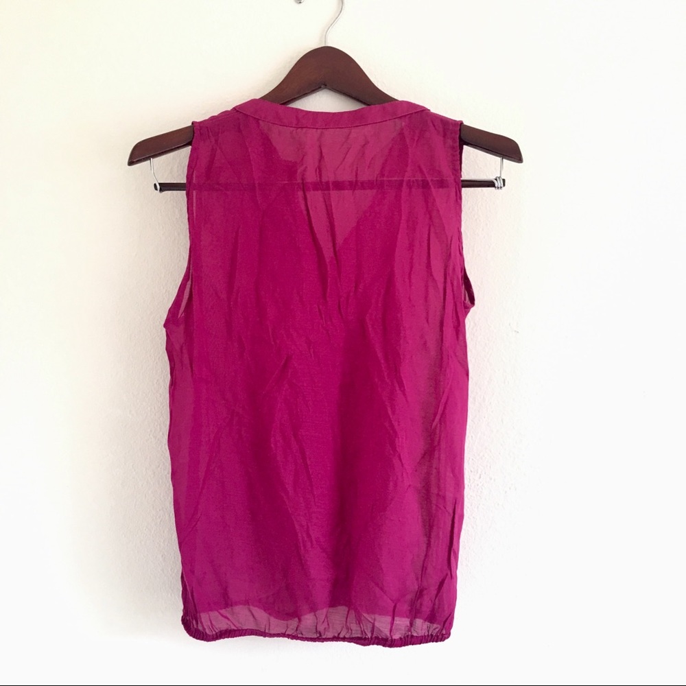 Sheer Button Down Top - Picture 2 of 2